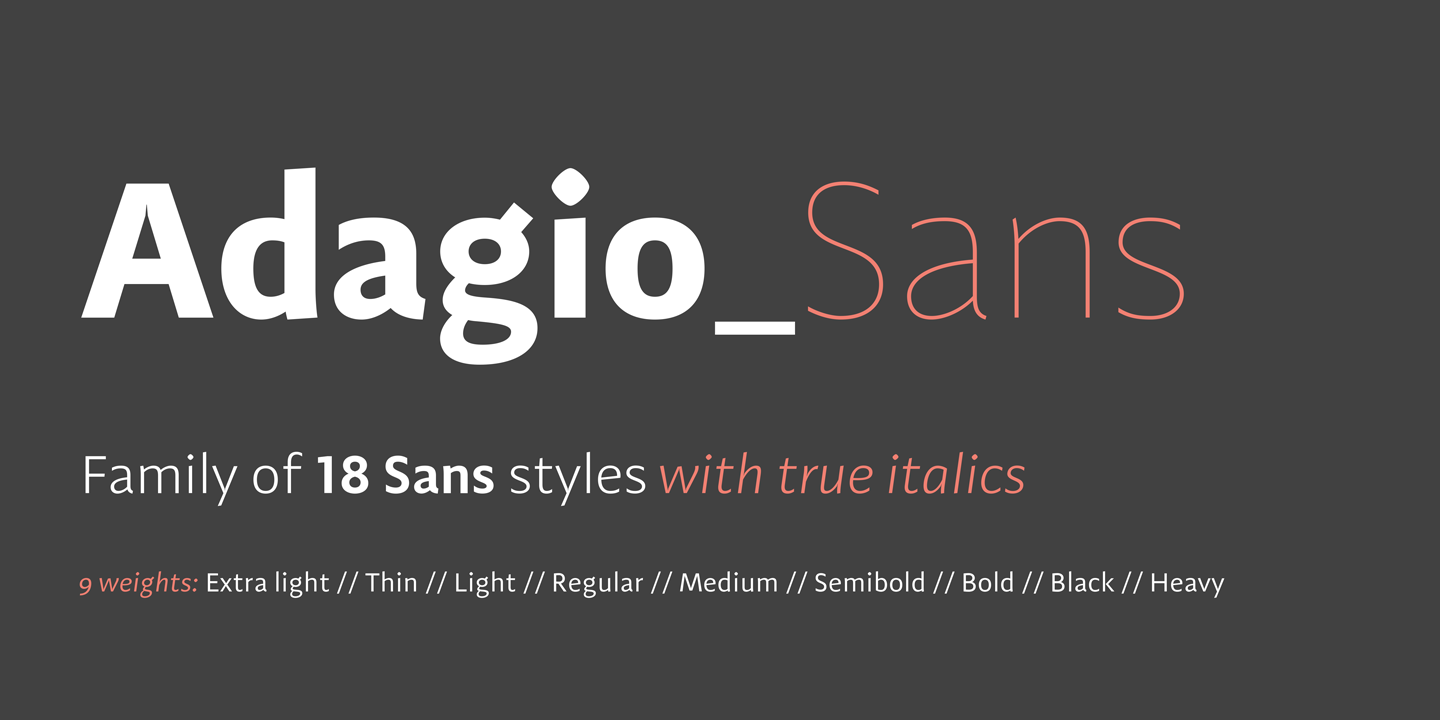 Beispiel einer Adagio Sans-Schriftart #5